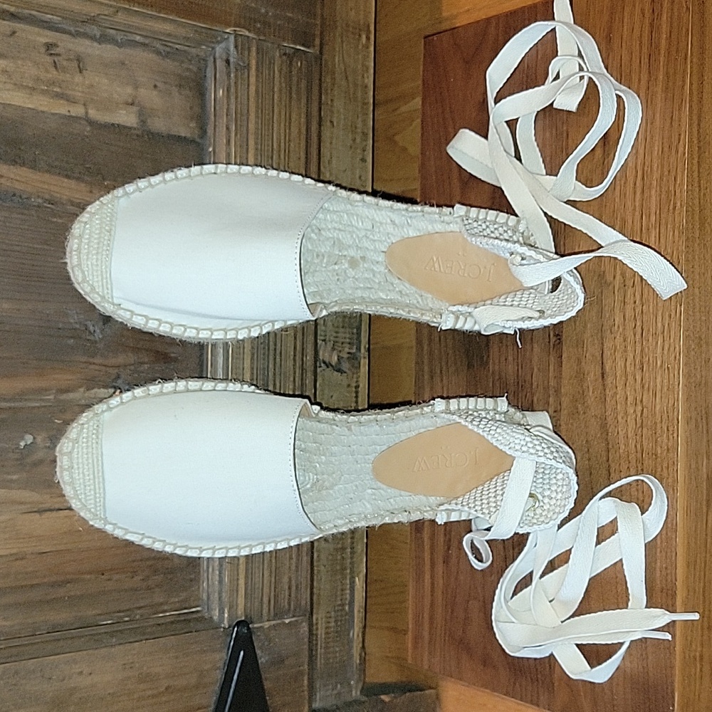 NWOT, J.Crew Lace-Up Espadrilles Flat, Size 8, Never Worn, Compare and Save